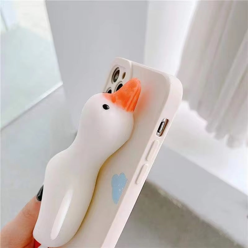 3D Cartoon Duck Squeezy Quack Stress Release Decor Case